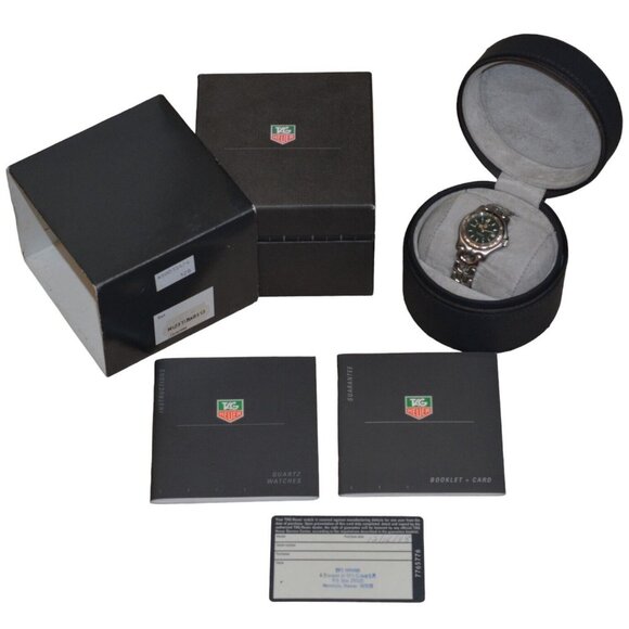 RARE Ladies Tag Heuer 29mm SEL Professional Green Dial Watch Ref: WG1319 w/ B+P! - Picture 11 of 11